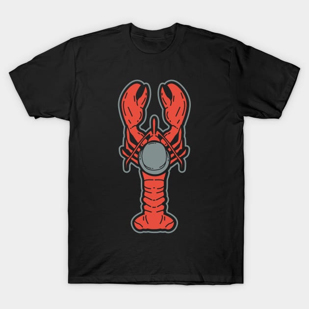 Funny Lobster with hat - Seafood T-Shirt by Shirtbubble